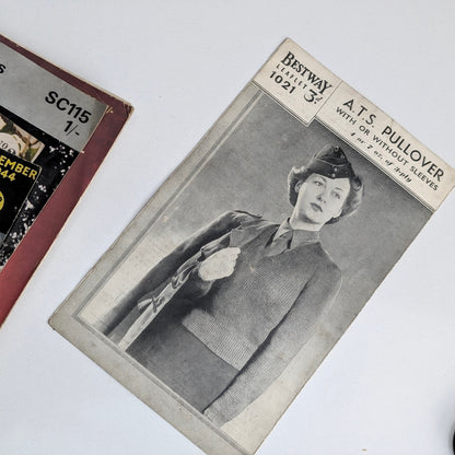 Vintage Sewing Kit Tin with Haberdashery and Sewing Magazines