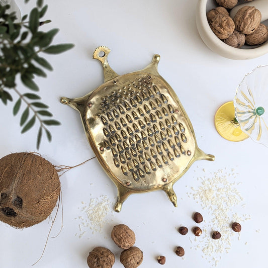 Brass Turtle Coconut Grater