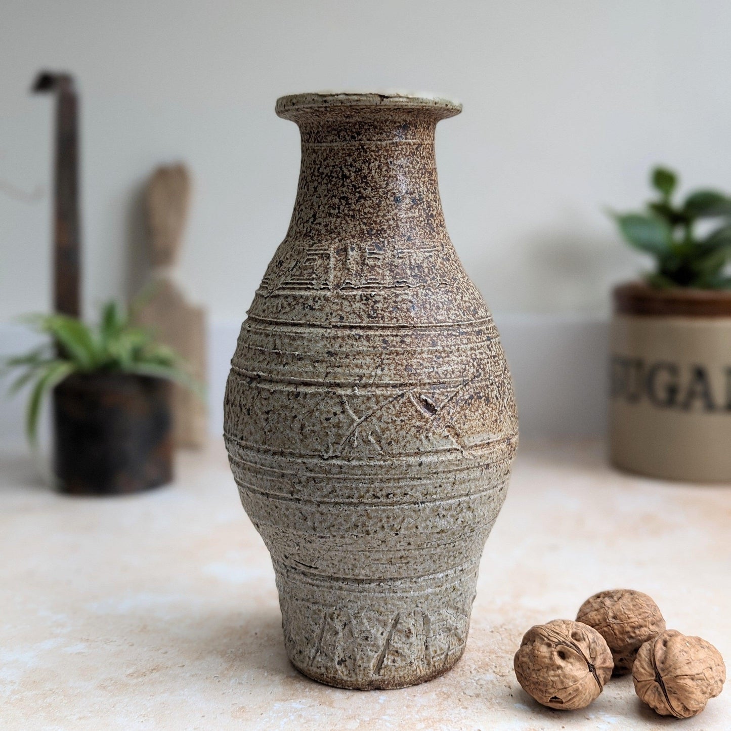 Textured Stoneware Vase