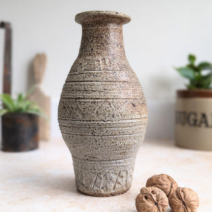 Textured Stoneware Vase