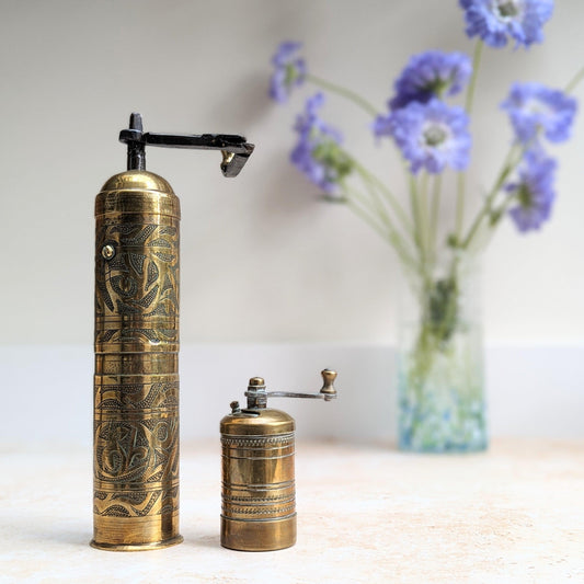 Pair of Brass Coffee/Spice Grinders