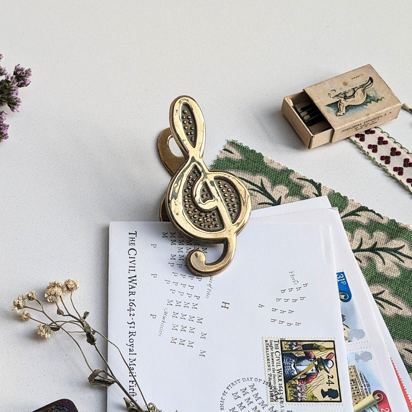 Musical Note Brass Clip