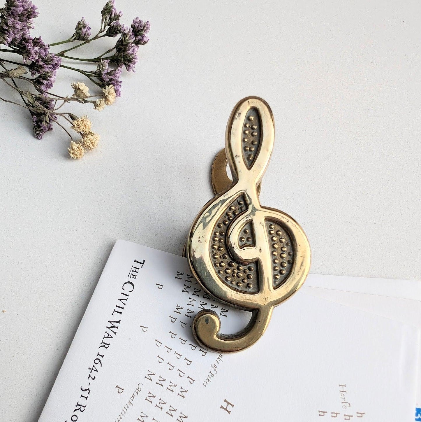 Musical Note Brass Clip