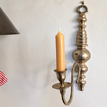 Pair of Brass Wall Candle Sconces