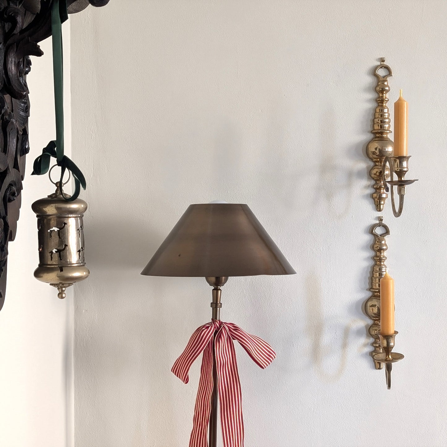 Pair of Brass Wall Candle Sconces