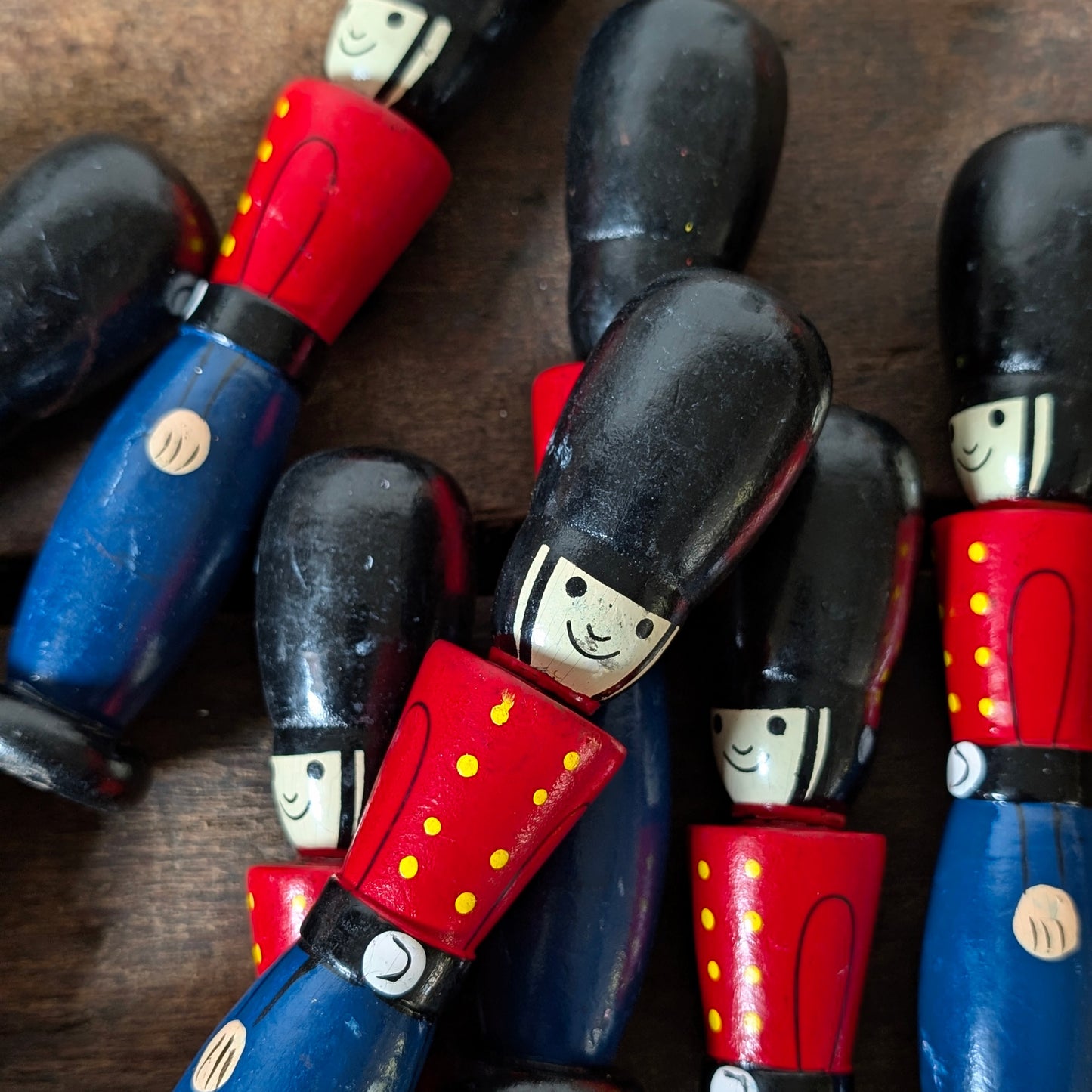 Vintage Wooden Soldier Skittles Set (Large)