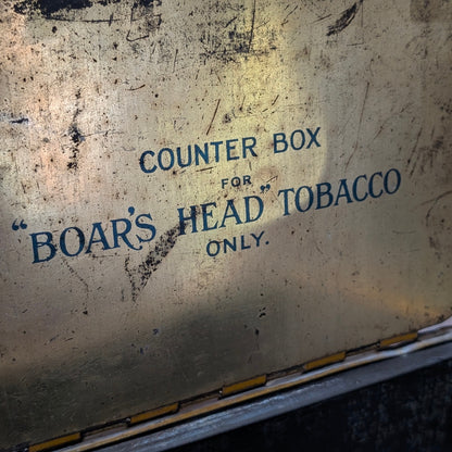 Rare Boar's Head Tobacco Counter Top Tin