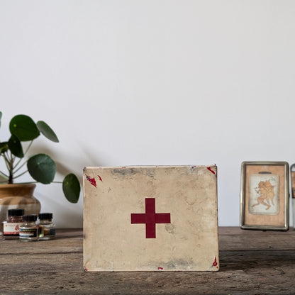 Vintage Homemade First Aid Box + Contents