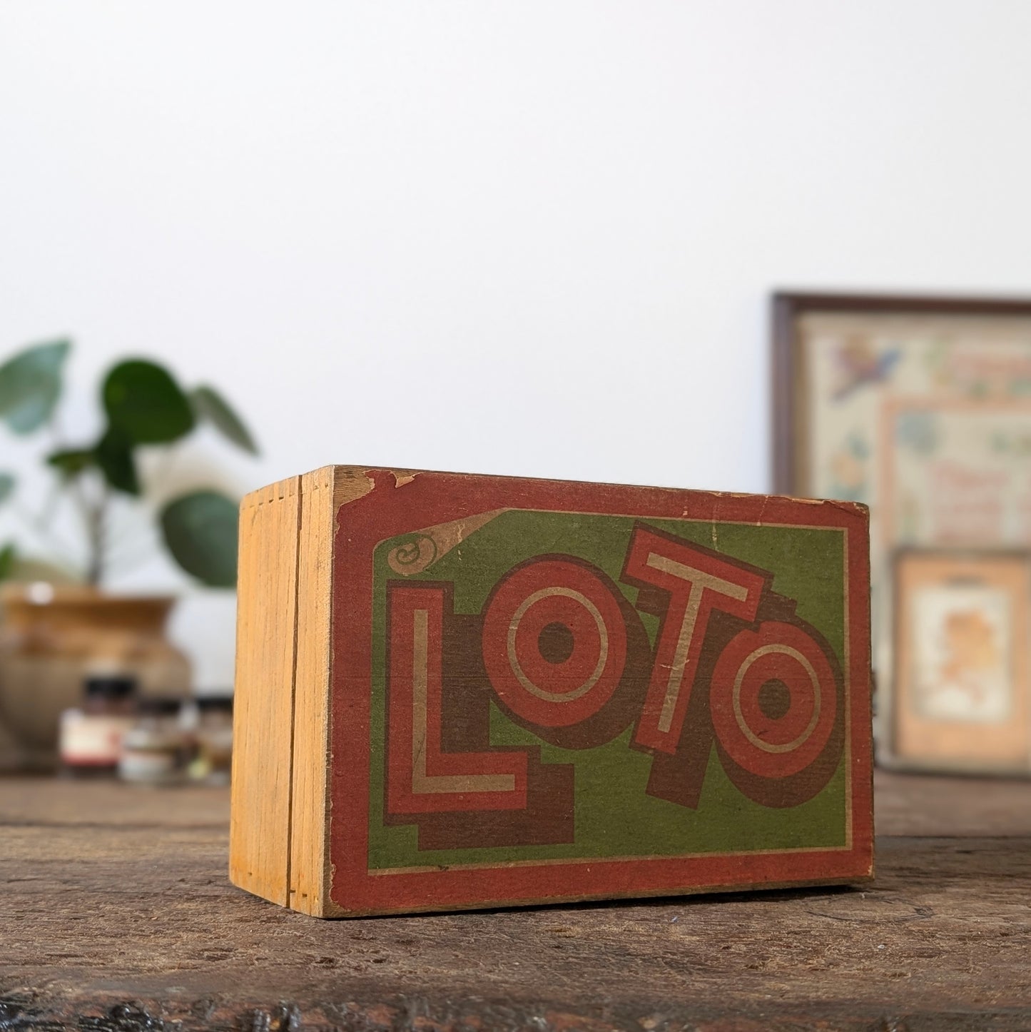 Vintage Loto Game (Wooden Box)