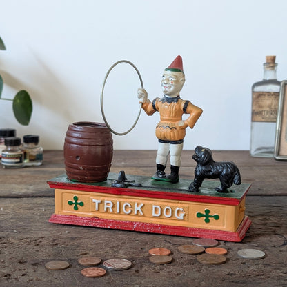 Cast Iron 'Trick Dog' Money Box