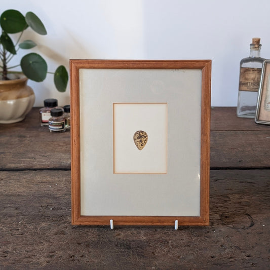 Bird Egg Watercolour/Print (Small Yellow Brown)