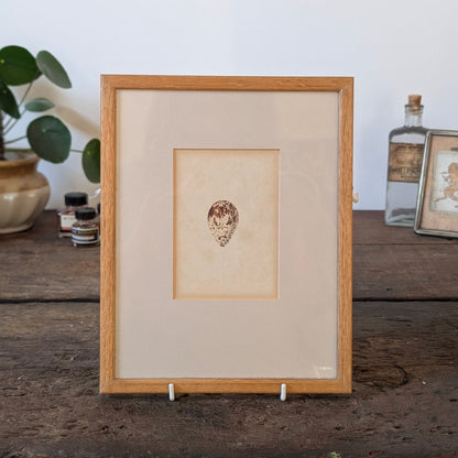 Bird Egg Watercolour/Print (Medium White Brown)