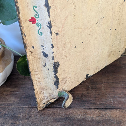 Antique Metal Tole Painted Tray