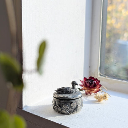 Woodsetton Pewter Duck Keepsake Box