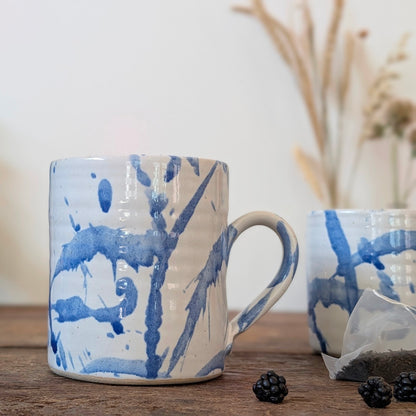 Pair of 'American Splash' Duncan and Karen Browning Studio Pottery Mugs