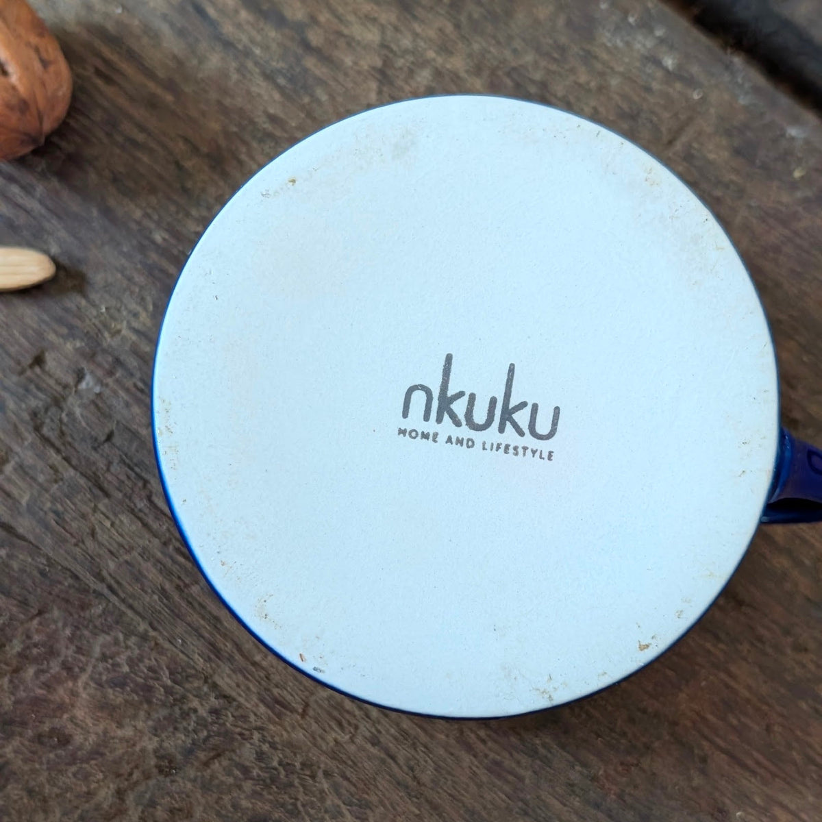 Set of Three Contemporary Nkuku Cobalt Blue Ceramic Mugs
