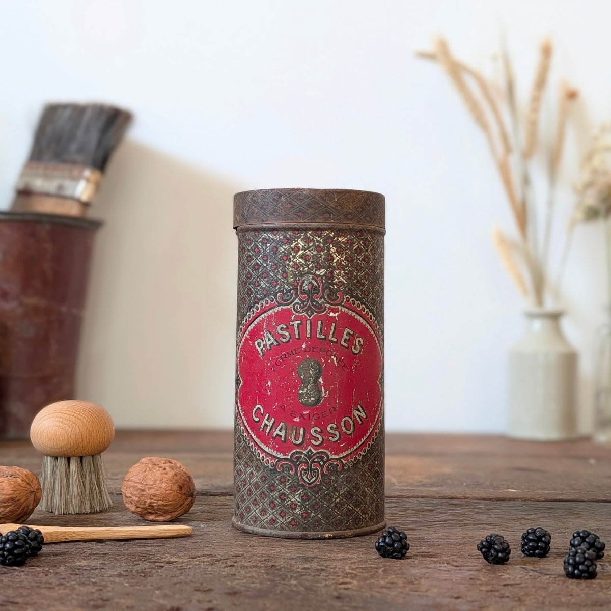 Rare French Pastilles Chausson Advertising Tin