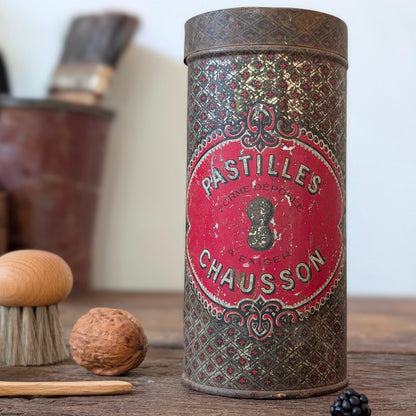 Rare French Pastilles Chausson Advertising Tin