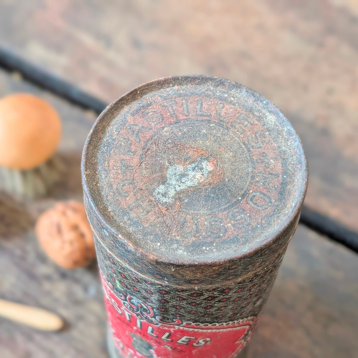 Rare French Pastilles Chausson Advertising Tin