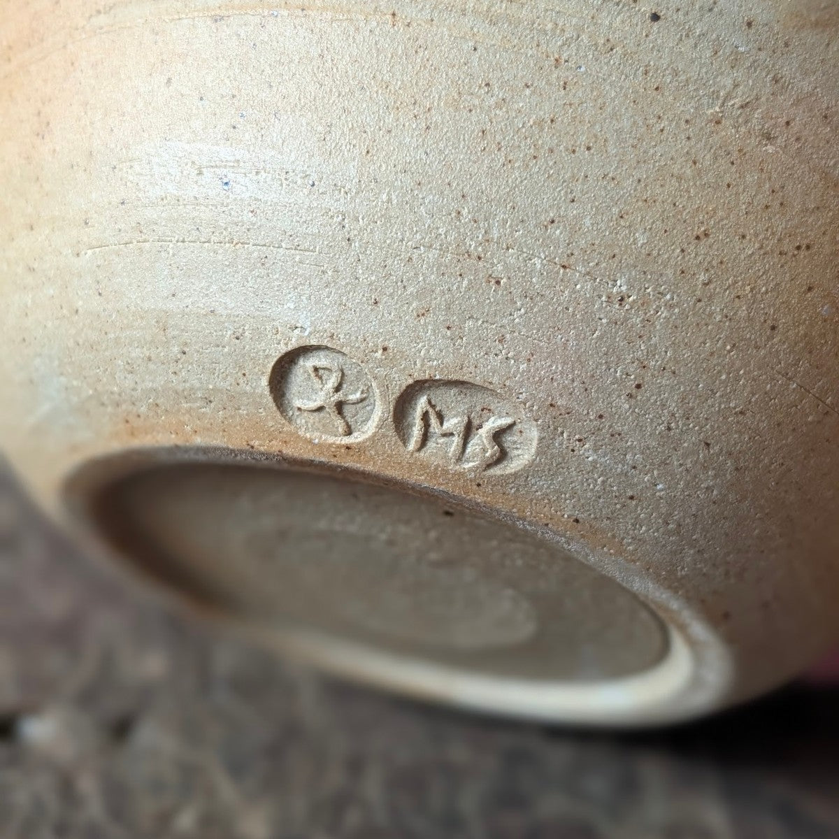 Winchcombe Pottery Terracotta and Cream Bud Vase