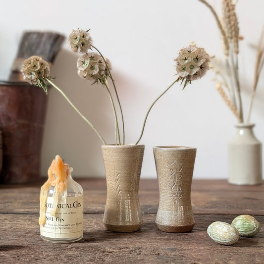 Pair of Winchcombe Pottery Stoneware Bud Vases