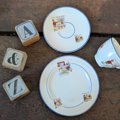 Vintage Childrens Cup and Saucer with Nursery Rhyme Design