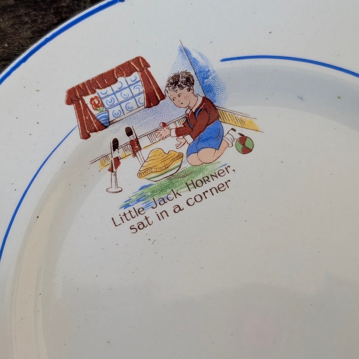 Vintage Childrens Cup and Saucer with Nursery Rhyme Design