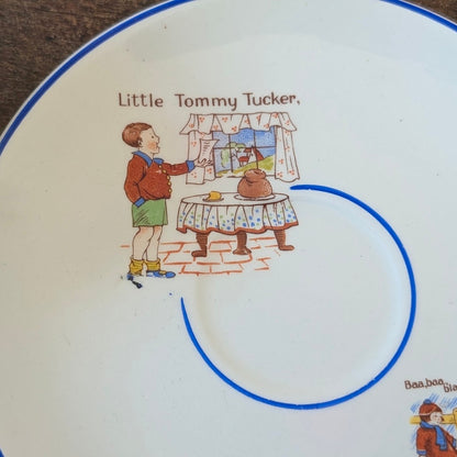 Vintage Childrens Cup and Saucer with Nursery Rhyme Design