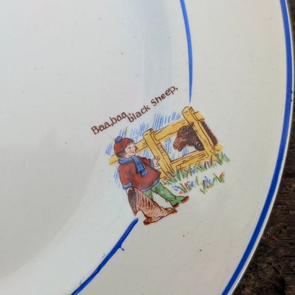 Vintage Childrens Cup and Saucer with Nursery Rhyme Design