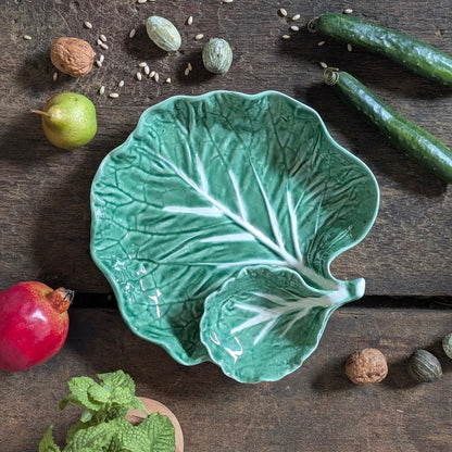 Bordallo Pinheiro Green Cabbage Leaf Serving Plate