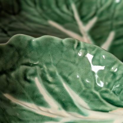 Bordallo Pinheiro Green Cabbage Leaf Serving Plate