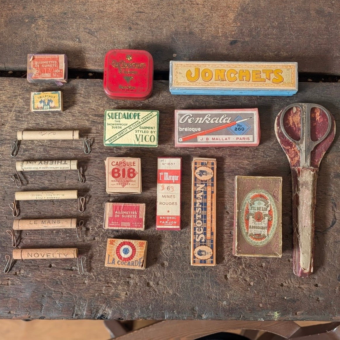 Collection of Antique French Advertising Ephemera, Parcel Carriers & Stationery