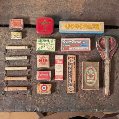 Collection of Antique French Advertising Ephemera, Parcel Carriers & Stationery