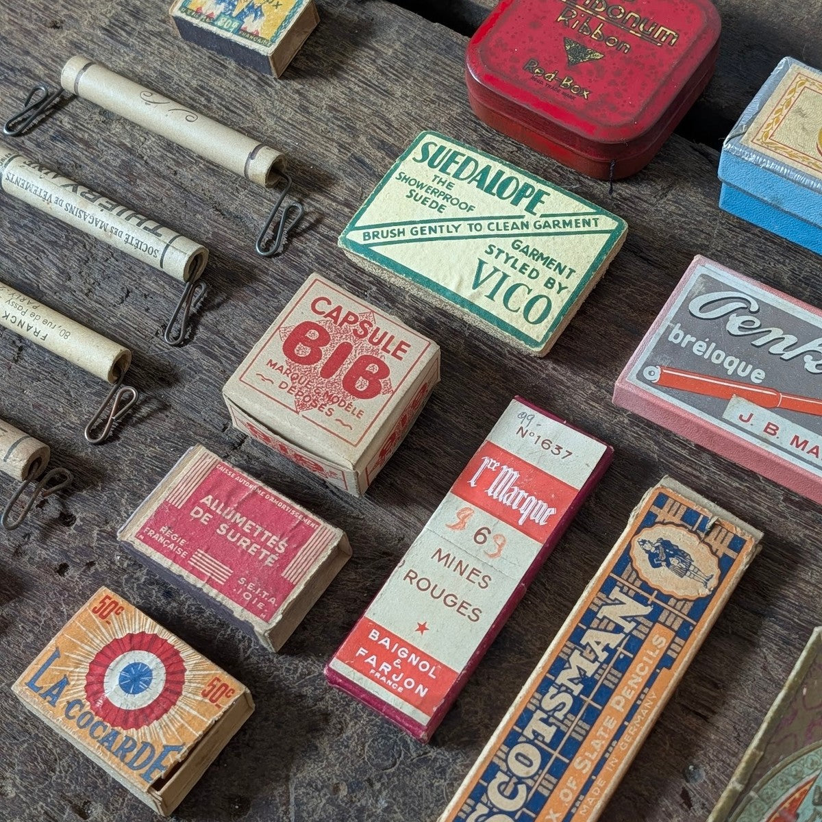 Collection of Antique French Advertising Ephemera, Parcel Carriers & Stationery