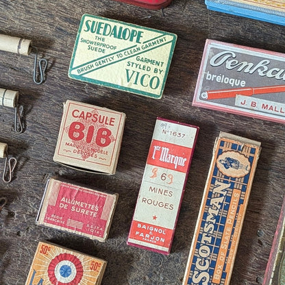 Collection of Antique French Advertising Ephemera, Parcel Carriers & Stationery