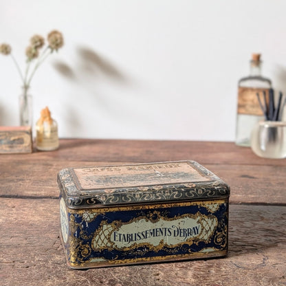 Antique French Cafés Mahieux Advertising Tin
