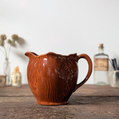 Brown Glazed Leaf Jug