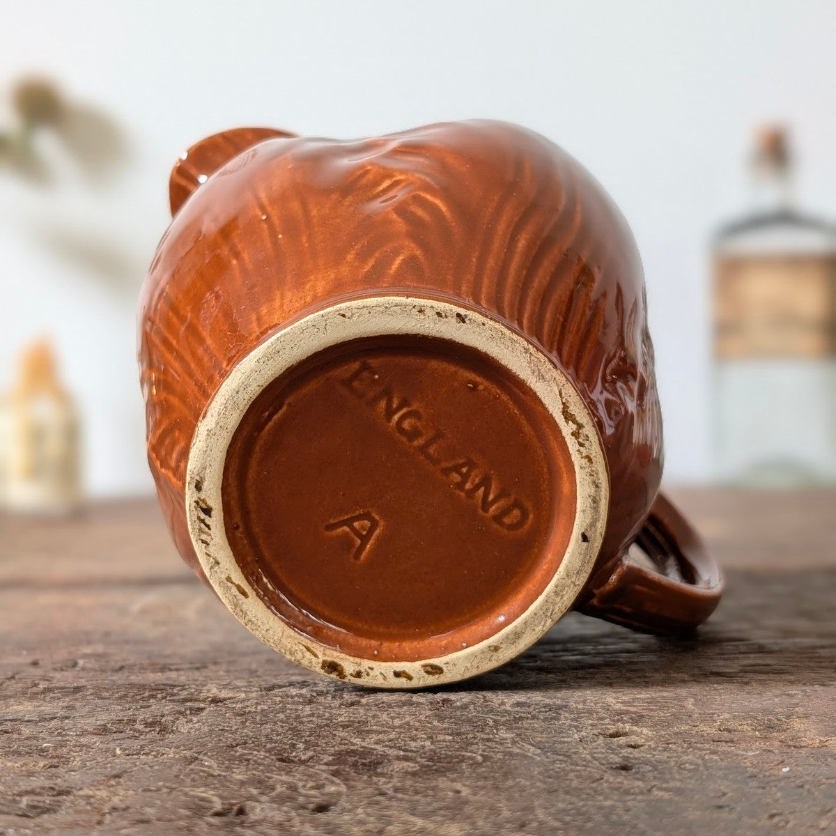 Brown Glazed Leaf Jug