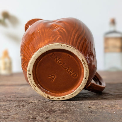 Brown Glazed Leaf Jug