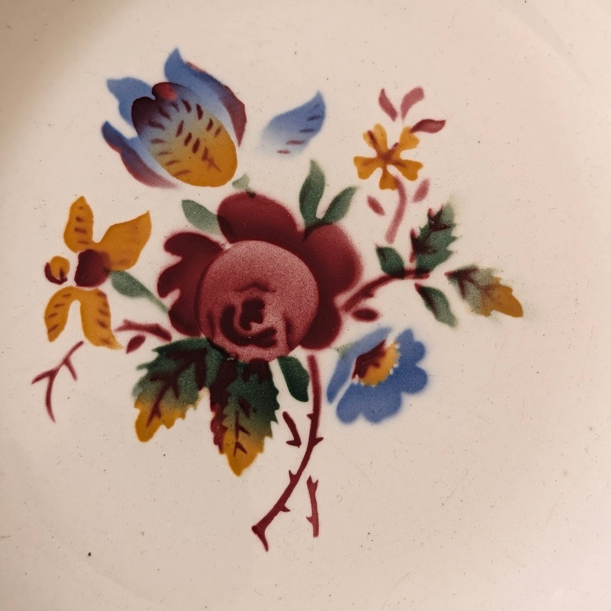 Set of Six Sarreguemines 'Claude' Floral Dish Plates