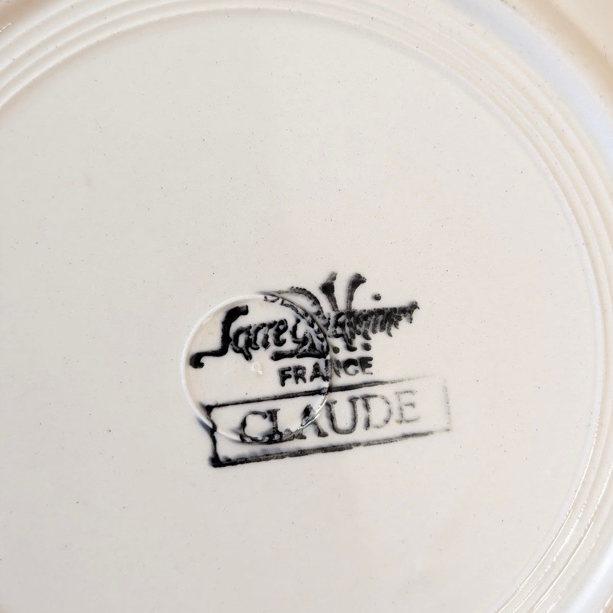 Set of Six Sarreguemines 'Claude' Floral Dish Plates
