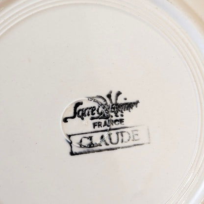 Set of Six Sarreguemines 'Claude' Floral Dish Plates