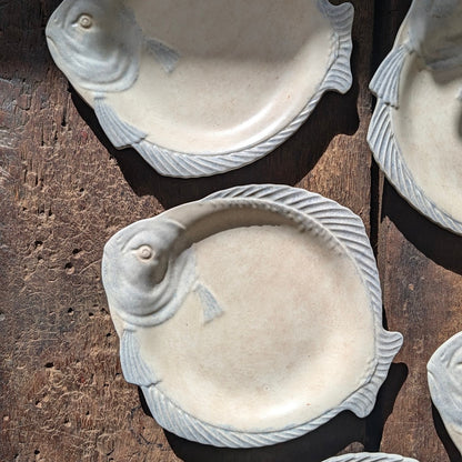 Set of Five Burleigh Ware Fish-Shaped Plates by Burgess & Leigh