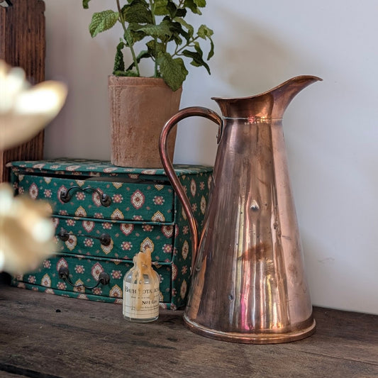 Tall Vintage Copper Water Jug