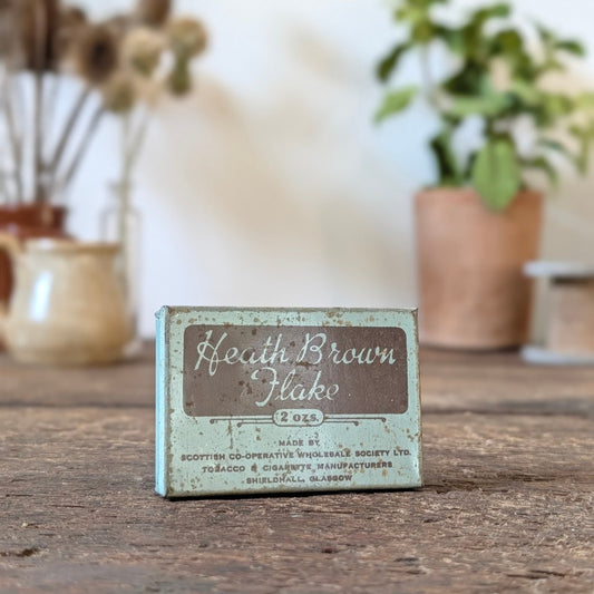 Rare S.C.W.S. Heath Brown Flake 2oz Tobacco Tin, Glasgow