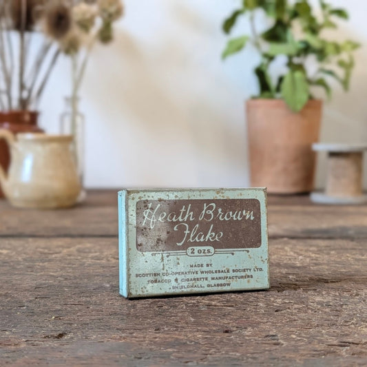 Rare S.C.W.S. Heath Brown Flake 2oz Tobacco Tin, Glasgow
