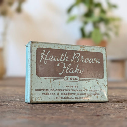 Rare S.C.W.S. Heath Brown Flake 2oz Tobacco Tin, Glasgow