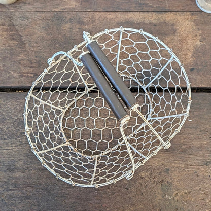 Vintage White Wire Basket