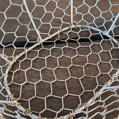 Vintage White Wire Basket