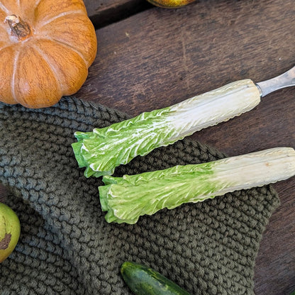 Sagaform Salad Servers with Vegetable Handles